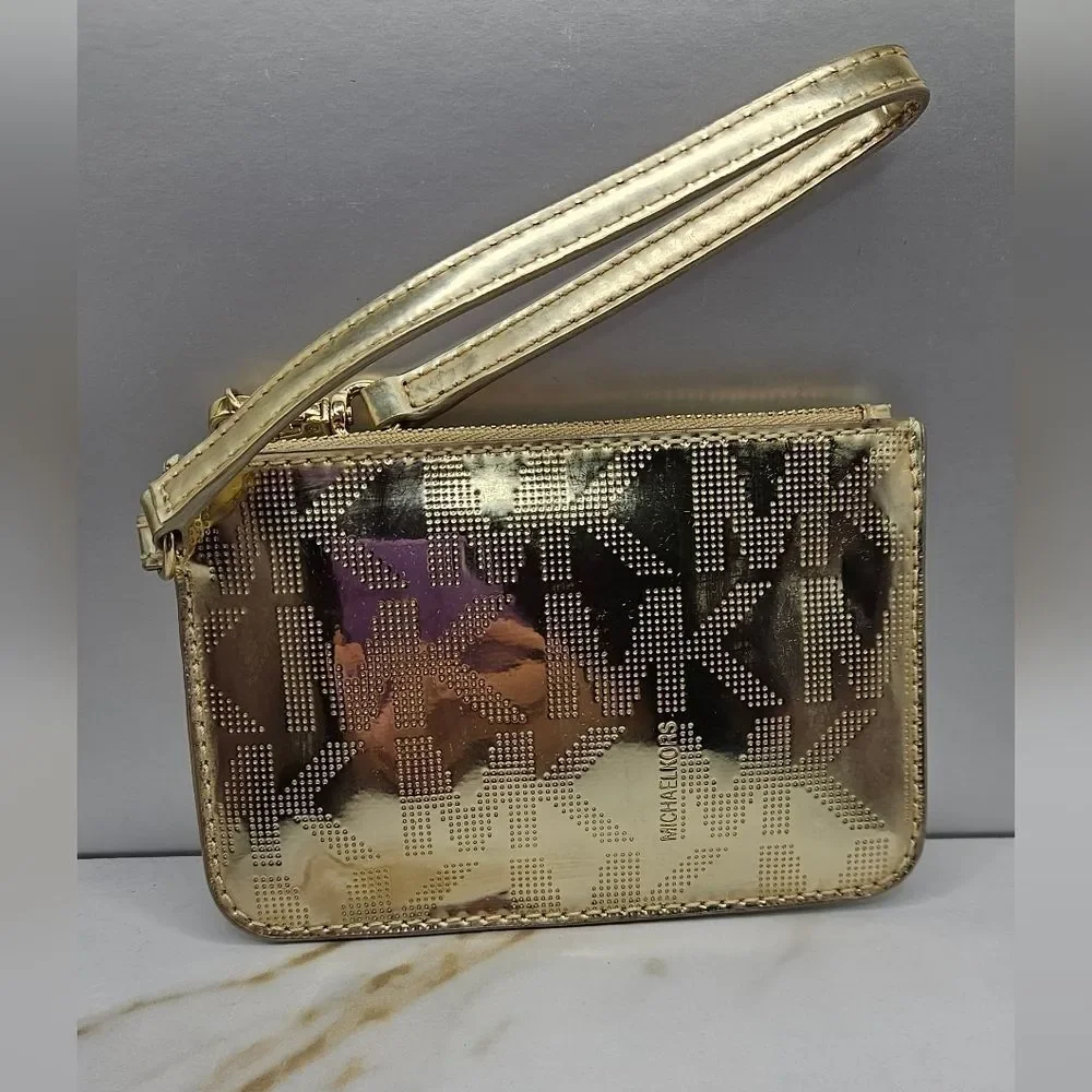Michael Kors Women's Gold Monogram Wallet